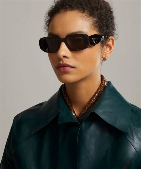 weird shaped round prada sunglasses|Prada rectangular sunglasses.